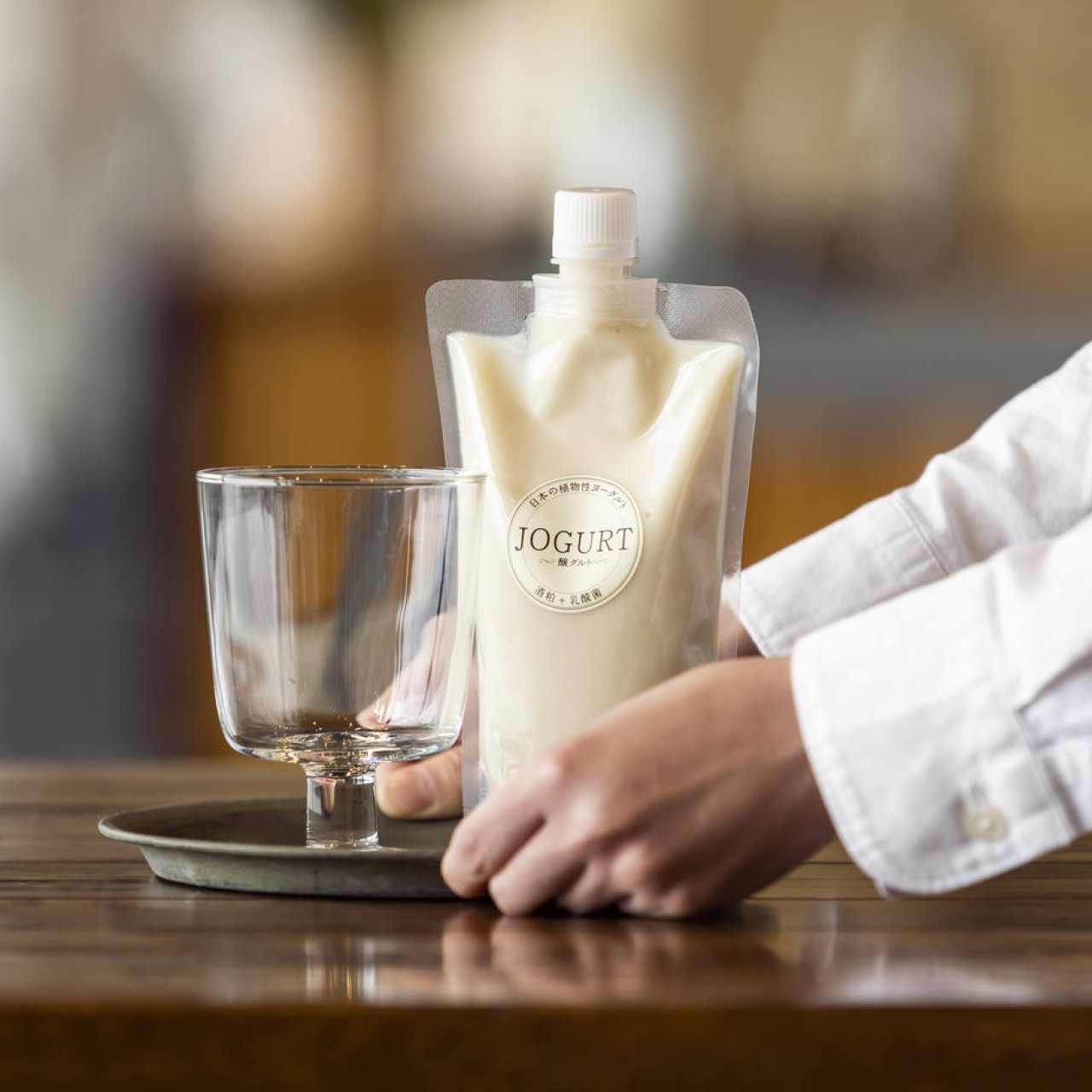 Lactobacillus fermented sake lees plant-based yoghurt 'JOGURT'.